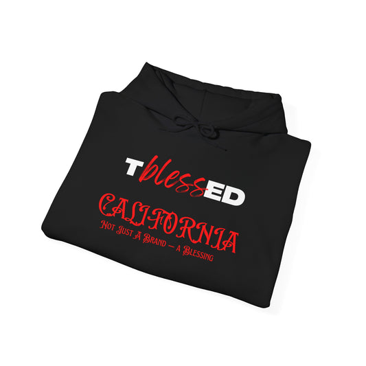 Red Print California Black Unisex Hoodie