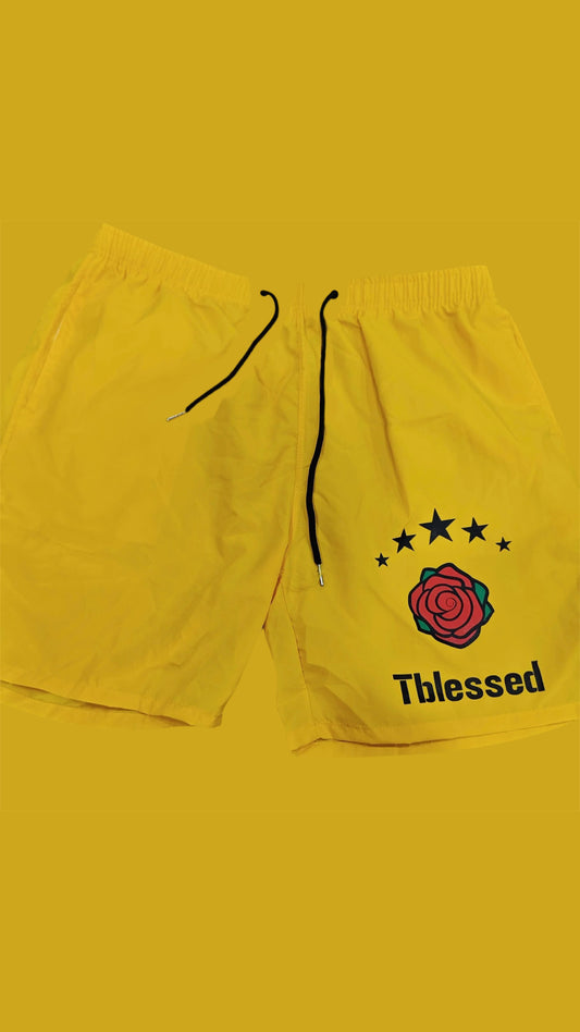 Big Rose Yellow Unisex Shorts