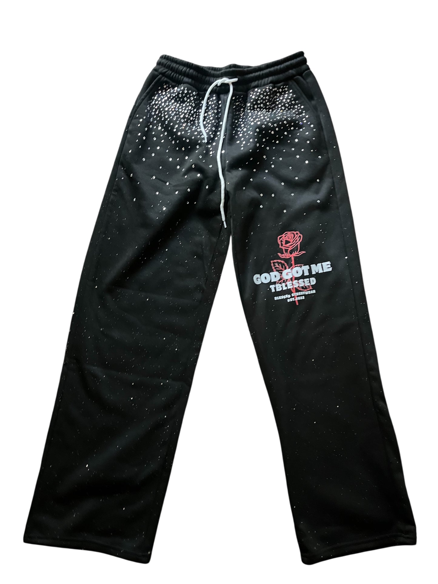 Rhinestone Unisex God got me sweats