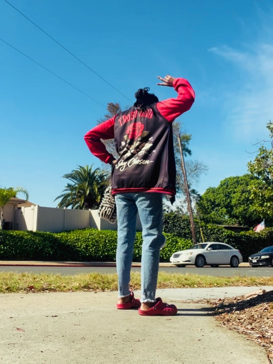 Trust god unisex varsity jacket