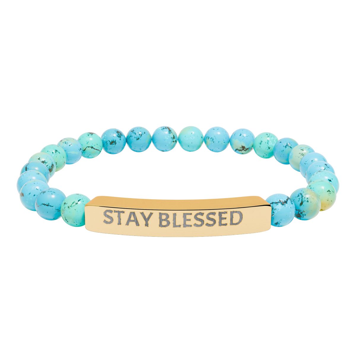 STAY BLESSED Bead Bracelet Minimal Faith Streetwear Stainless Steel Jewelry