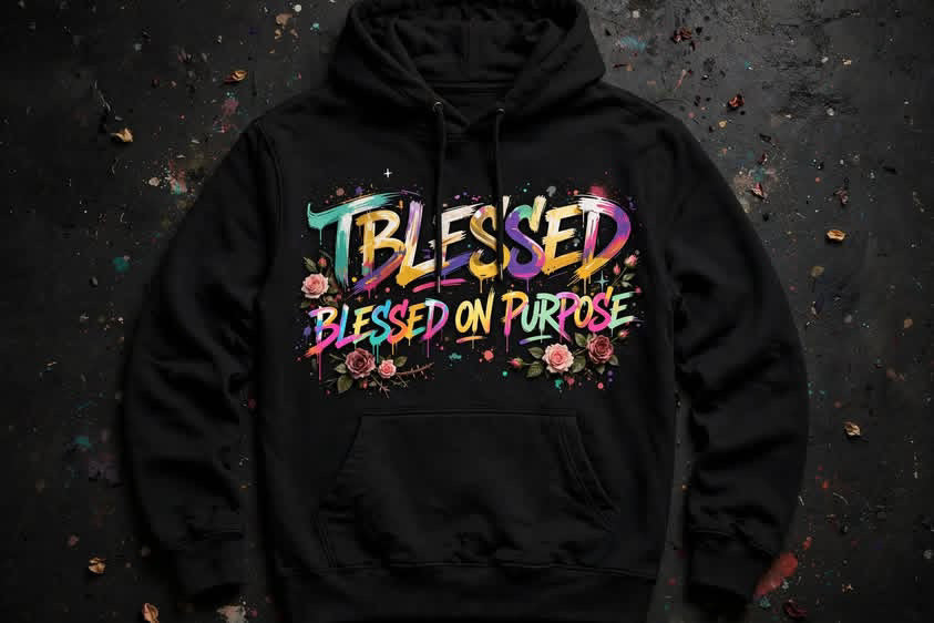 BLESSED ON PURPOSE UNISEX HOODIE