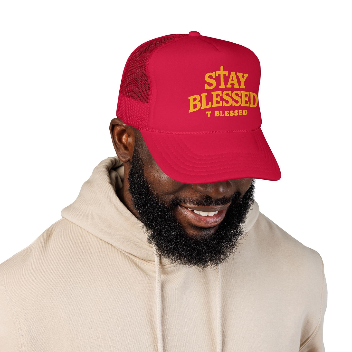 Red Stay Blessed Trucker Hat Unisex