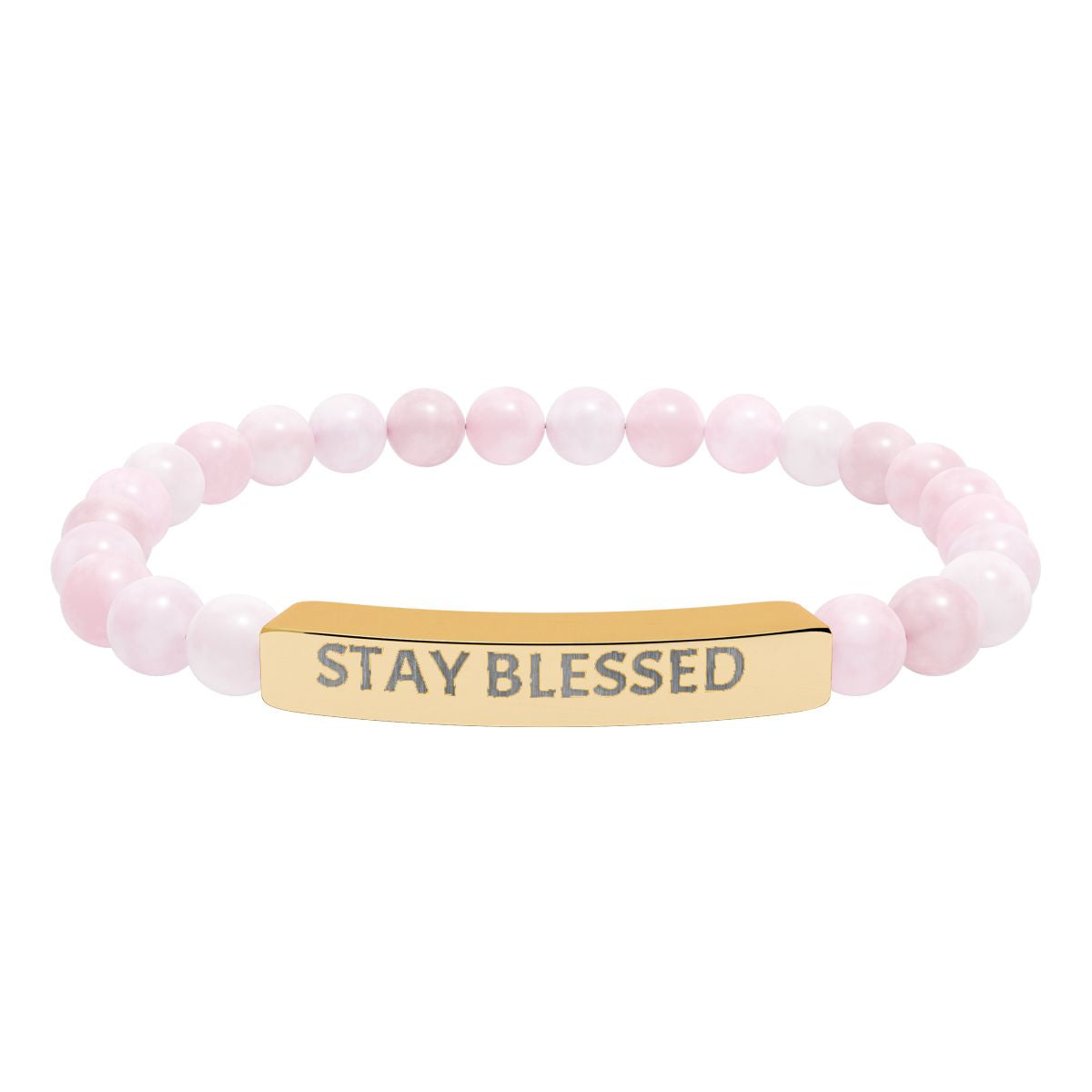 STAY BLESSED Bead Bracelet Minimal Faith Streetwear Stainless Steel Jewelry