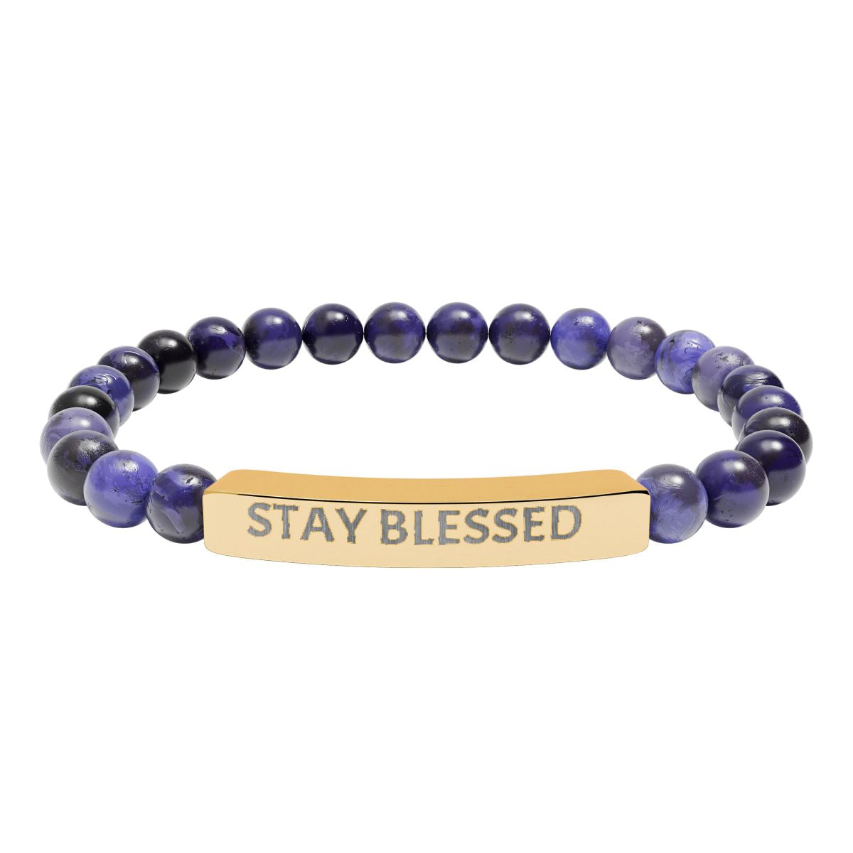 STAY BLESSED Bead Bracelet Minimal Faith Streetwear Stainless Steel Jewelry
